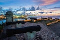 Havana skyline and bay entrance taken from el Morro Fortress