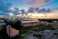 Havana skyline from el Morro Fortress at dusk