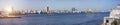 Havana. View of the old city through a bay from Morro`s fortress. Panorama