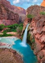 Havasu Falls, waterfalls in the Grand Canyon, Arizona Royalty Free Stock Photo