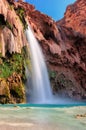 Havasu Falls, waterfalls in the Grand Canyon, Arizona Royalty Free Stock Photo