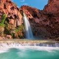 Havasu Falls, waterfalls in the Grand Canyon, Arizona Royalty Free Stock Photo