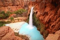 Havasupai waterfall - Beautiful Landscape - Havasupai Grand Canyon National Park Arizona AZ USA Royalty Free Stock Photo