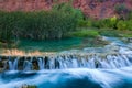 Havasupai Waterfalls in Arizona. Royalty Free Stock Photo