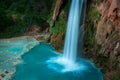 Havasupai Waterfalls in Arizona. Royalty Free Stock Photo