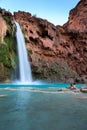 Havasupai Waterfalls in Arizona. Royalty Free Stock Photo