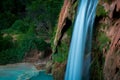 Havasupai Waterfalls in Arizona. Royalty Free Stock Photo