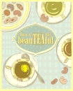 Have a beautiful day, quote card, tea poster