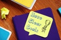 Have Clear Goals sign on the sheet Royalty Free Stock Photo