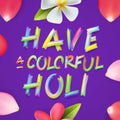 Have a colorful Holi, poster of indian festival Royalty Free Stock Photo