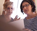 We have a common vision. A cropped shot of two women working together in a home office. Royalty Free Stock Photo