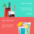 Have a Drink and Let s Have Fun Colorful Poster Royalty Free Stock Photo