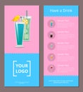 Have Drink Poster with Place for Logo, Mojito Mint