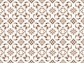 Geometric seamless background with shape abstract and kaleidoscope square repetition. Abstract white and brown gradient background