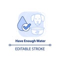 Have enough water light blue concept icon