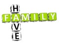 Have Family Crossword Royalty Free Stock Photo