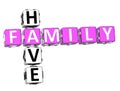 Have Family Crossword Royalty Free Stock Photo