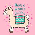 Have a Fan Wooly Good Day a Funny Pun Greeting Card