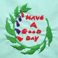 have a good day quote word love heart flower mind spiritual craft healing mental embroidery mandala handmade leisure hobby sewing