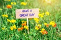 Have a great day signboard Royalty Free Stock Photo