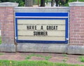 Have A Great Summer Greeting Sign Royalty Free Stock Photo