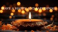 Have a happy and safe Diwali. Greeting indian holdiday card Royalty Free Stock Photo