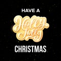 Have a Holly Jolly Christmas greeting card Royalty Free Stock Photo