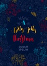 Have holly jolly Christmas greeting card template
