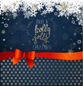 Have a holly jolly Christmas with many snowflakes Royalty Free Stock Photo