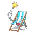 Have an idea beach chair mascot cartoon