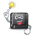 Have an idea button home in the cartoon shape Royalty Free Stock Photo