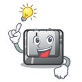 Have an idea button J in the mascot shape Royalty Free Stock Photo