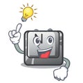 Have an idea button N in the cartoon shape Royalty Free Stock Photo