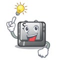 Have an idea button S isolated with the mascot Royalty Free Stock Photo