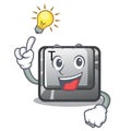 Have an idea button T in the mascot shape Royalty Free Stock Photo