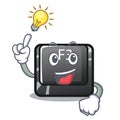 Have an idea f3 button installed on cartoon computer Royalty Free Stock Photo