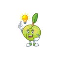 Have an idea fruit elephant apple cartoon mascot style Royalty Free Stock Photo