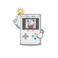 Have an idea handheld game Scroll cartoon character design Royalty Free Stock Photo