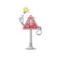 Have an idea miniature danger in shape of mascot Royalty Free Stock Photo