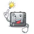 Have an idea R button in the cartoon game Royalty Free Stock Photo