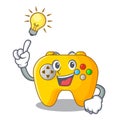 Have an idea retro computer game control on mascot Royalty Free Stock Photo