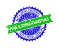 HAVE A JOYFUL CHRISTMAS Bicolor Rosette Corroded Seal