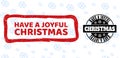 Have a Joyful Christmas Scratched and Clean Stamp Seals for Christmas