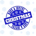 Have a Joyful Christmas Scratched Round Stamp Seal for Christmas