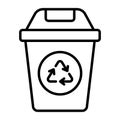 Have look at this amazing vector of recycling trash bin, garbage bin icon