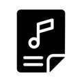 Have a look at this creative icon of audio music file in modern style
