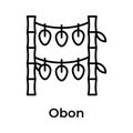 Have a look at this creatively crafted icon of Obon festival, Obon event celebration