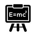 Have a look at this glyph icon showing physics lecture