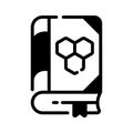Have a look at this trendy glyph icon of chemistry book Royalty Free Stock Photo