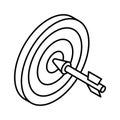 Have a look at this visually perfect icon of dartboard, target, aim, objective vector design Royalty Free Stock Photo